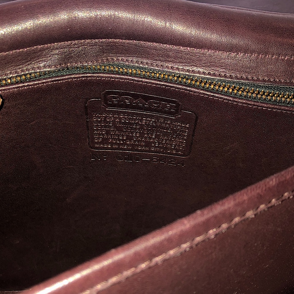 Vintage COACH Mahogany Glove Tanned Leather Unisex SCHOOL BAG Mint NYC COA - Picture 9 of 17
